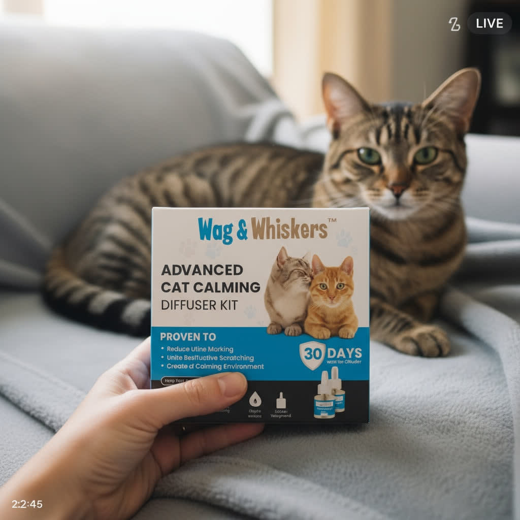 Wag&Whiskers™ - Cat Calming Diffuser | Dual-Pheromone Formula