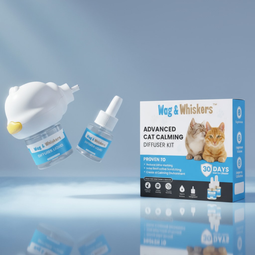 Wag&Whiskers™ - Cat Calming Diffuser | Dual-Pheromone Formula